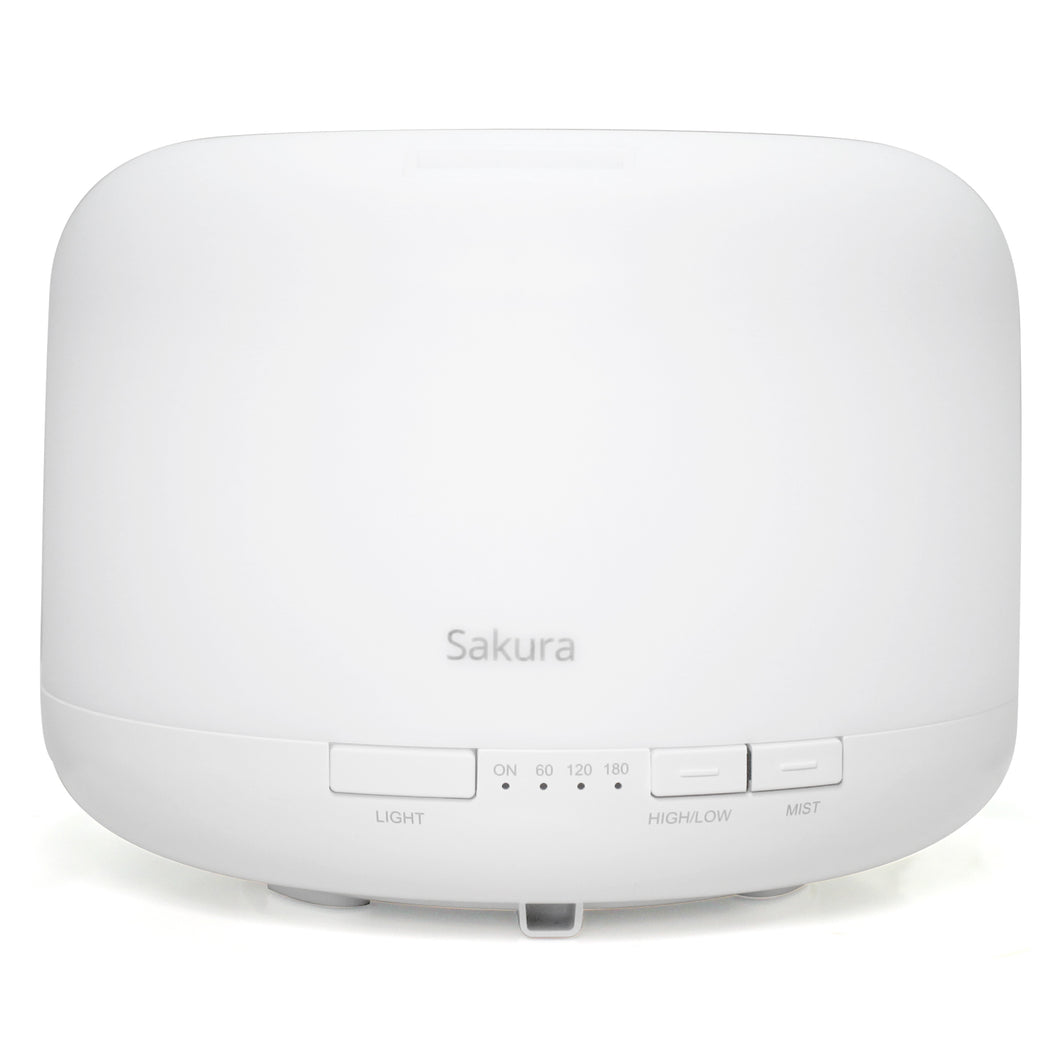 SAKURA 500ml Premium Essential Oil Diffuser, Ultrasonic Aromatherapy Fragrant Oil Humidifier Vaporizer