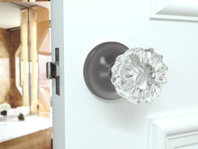 Load image into Gallery viewer, Tulip Fluted Crystal Dark Grey Door Knobs
