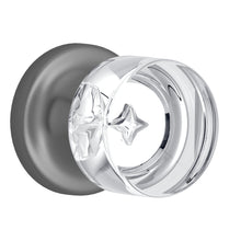 Load image into Gallery viewer, Round Crystal Dark Grey Door Knobs