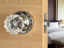 Load image into Gallery viewer, Tulip Fluted Crystal Polished Chrome Door Knobs