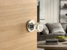 Load image into Gallery viewer, Tulip Fluted Crystal Polished Chrome Door Knobs