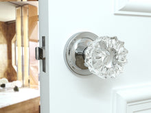 Load image into Gallery viewer, Tulip Fluted Crystal Polished Chrome Door Knobs