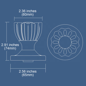 Tulip Fluted Crystal Satin Nickel Door Knobs