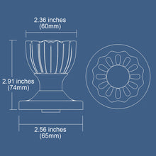 Load image into Gallery viewer, Tulip Fluted Crystal Matte Chrome Door Knobs