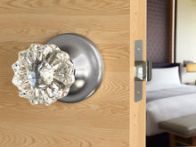 Load image into Gallery viewer, Tulip Fluted Crystal Matte Chrome Door Knobs