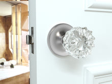 Load image into Gallery viewer, Tulip Fluted Crystal Matte Chrome Door Knobs