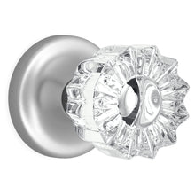 Load image into Gallery viewer, Tulip Fluted Crystal Matte Chrome Door Knobs
