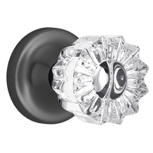 Load image into Gallery viewer, Tulip Fluted Crystal Dark Grey Door Knobs