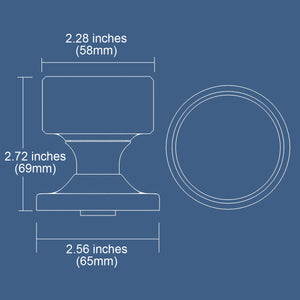 Round Crystal Satin Nickel Door Knobs