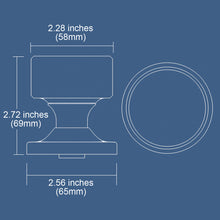 Load image into Gallery viewer, Round Crystal Dark Grey Door Knobs