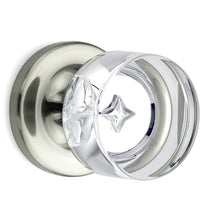 Load image into Gallery viewer, Round Crystal Satin Nickel Door Knobs