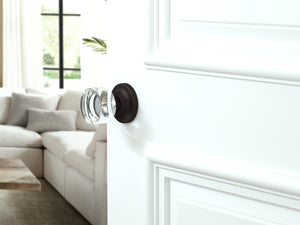 Round Crystal Venetian Bronze Door Knobs