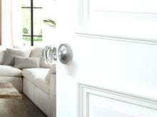 Load image into Gallery viewer, Round Crystal Matte Chrome Door Knobs