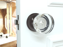 Load image into Gallery viewer, Round Crystal Dark Grey Door Knobs