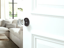 Load image into Gallery viewer, Round Crystal Dark Grey Door Knobs