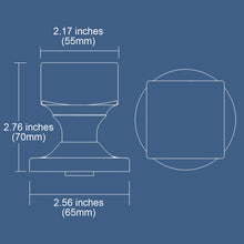 Load image into Gallery viewer, Square Crystal Dark Grey Door Knobs