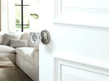 Load image into Gallery viewer, Square Crystal Satin Nickel Door Knobs