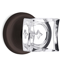 Load image into Gallery viewer, Square Crystal Venetian Bronze Door Knobs