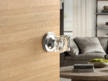 Load image into Gallery viewer, Square Crystal Matte Chrome Door Knobs