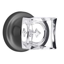 Load image into Gallery viewer, Square Crystal Dark Grey Door Knobs