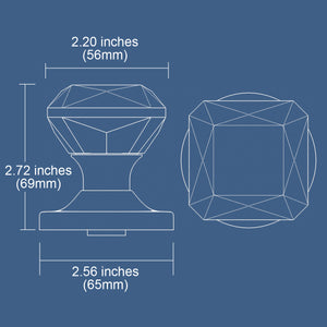 Princess Square Crystal Venetian Bronze Door Knobs