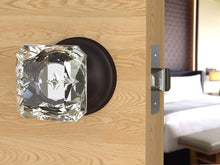 Load image into Gallery viewer, Princess Square Crystal Venetian Bronze Door Knobs