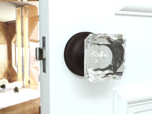 Load image into Gallery viewer, Princess Square Crystal Venetian Bronze Door Knobs