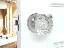 Load image into Gallery viewer, Princess Square Crystal Matte Chrome Door Knobs