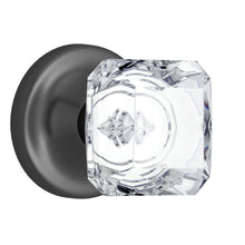Load image into Gallery viewer, Princess Square Crystal Dark Grey Door Knobs