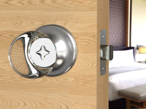 Ball Crystal Matte Chrome Door Knobs