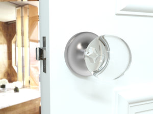 Ball Crystal Matte Chrome Door Knobs