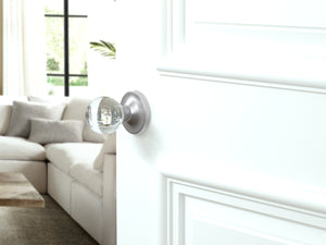 Ball Crystal Matte Chrome Door Knobs