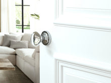 Load image into Gallery viewer, Oval Egg Crystal Polished Chrome Door Knobs