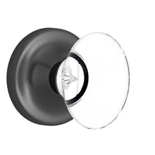 Load image into Gallery viewer, Oval Egg Crystal Dark Grey Door Knobs