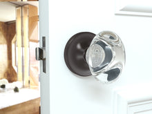 Load image into Gallery viewer, Oval Egg Crystal Dark Grey Door Knobs