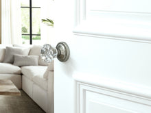 Load image into Gallery viewer, Diamond Round Brilliant Crystal Satin Nickel Door Knobs
