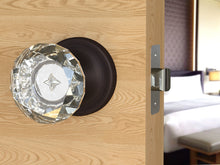 Load image into Gallery viewer, Diamond Round Brilliant Crystal Venetian Bronze Door Knobs