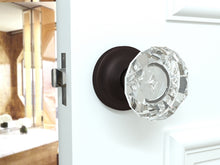 Load image into Gallery viewer, Diamond Round Brilliant Crystal Venetian Bronze Door Knobs