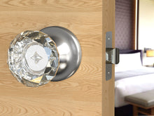 Load image into Gallery viewer, Diamond Round Brilliant Crystal Matte Chrome Door Knobs