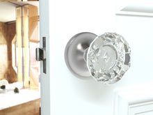 Load image into Gallery viewer, Diamond Round Brilliant Crystal Matte Chrome Door Knobs