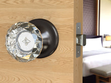 Load image into Gallery viewer, Diamond Round Brilliant Crystal Dark Grey Door Knobs