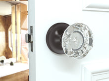 Load image into Gallery viewer, Diamond Round Brilliant Crystal Dark Grey Door Knobs