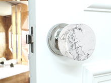 Load image into Gallery viewer, White Marble Polished Chrome Door Knobs