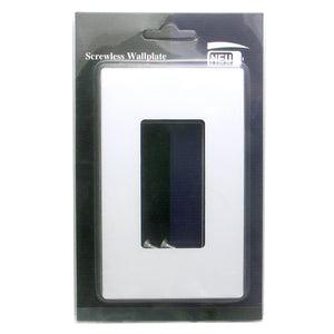 1-Gang Rocker Mid-Size Screwless Wall Plate Cover Glossy White
