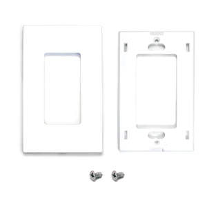 1-Gang Rocker Mid-Size Screwless Wall Plate Cover Glossy White
