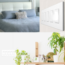 Load image into Gallery viewer, 5-Gang Rocker Mid-Size Screwless Wall Plate Cover Glossy White