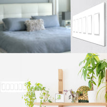 Load image into Gallery viewer, 6-Gang Rocker Mid-Size Screwless Wall Plate Cover Glossy White