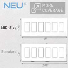 Load image into Gallery viewer, 6-Gang Rocker Mid-Size Screwless Wall Plate Cover Glossy White