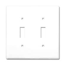Load image into Gallery viewer, 2-Gang Toggle Mid-Size Wall Plate Cover Glossy White