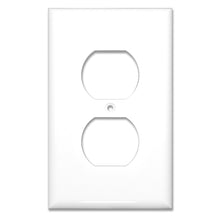 Load image into Gallery viewer, 1-Gang Duplex Receptacle Mid-Size Wall Plate Outlet Cover Glossy White
